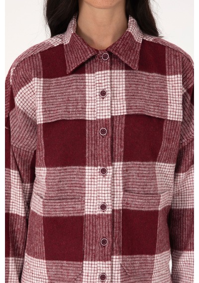 U.s. Polo Assn. Kadın Plum Gömlek Desenli 50308657-vr177 New Plum