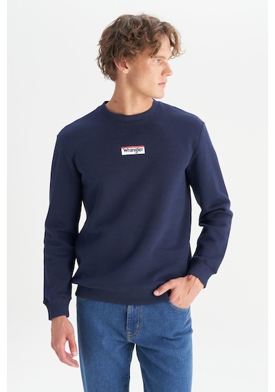 Wrangler Erkek Mid Logo Sweatshirt Darknavy Dark Navy