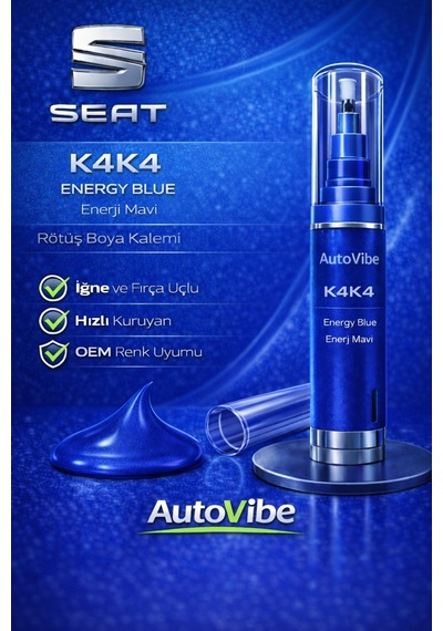 Seat Rötuş Boya Kalemi K4k4 Energy Blue 2si1arada Çizik Giderici Skoda Vw Audi - Vag Grubu-