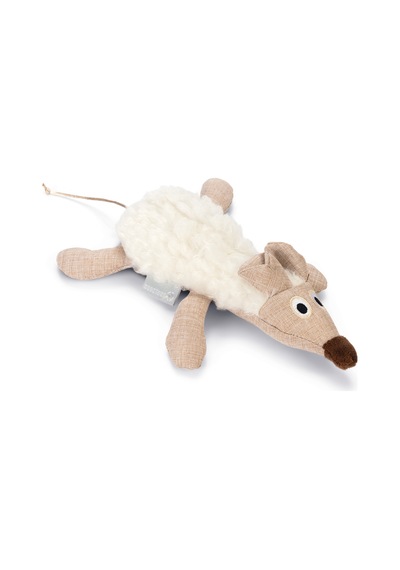 Hnrlıshp Beeztees Kedi Oyuncağı, Fare, Peluş, Beyaz, 17x13x4cm