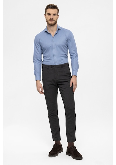 Antioch Erkek Aksesuar Detaylı Slim Fit Pantolon Füme