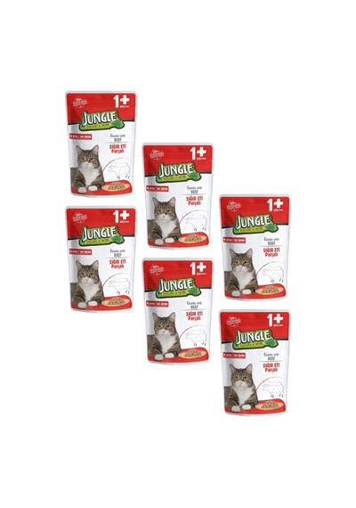 Pouch Dana Etli Kedi Maması 100 Gr X 6 Adet