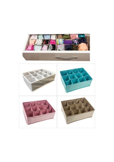 Çok Amaçlı 12 Bölmeli Çekmece Içi Düzenleyici Organizer Kumaş Tr Diğer