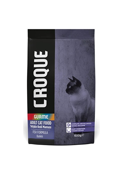 3 Adet Croque Yetişkin Kedi Gurme Kuru Mama Balıklı