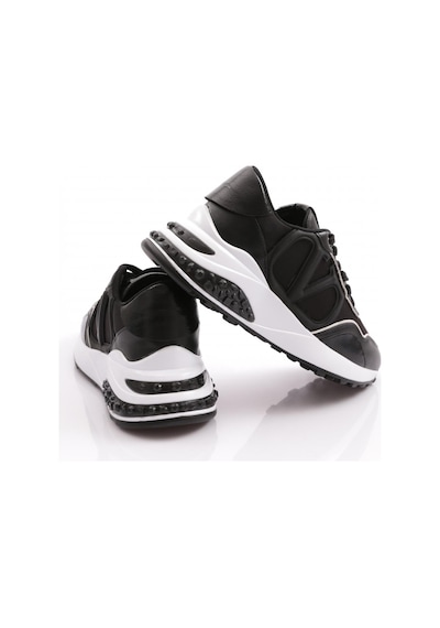 Dgn 041 Kadin V Desenli Sneaker Ayakkabi 041-2252-R1534 Siyah