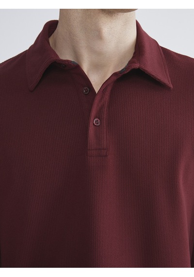 Lcwaıkıkı Classic Bordo Polo Yaka Uzun Kollu Erkek Tişört
