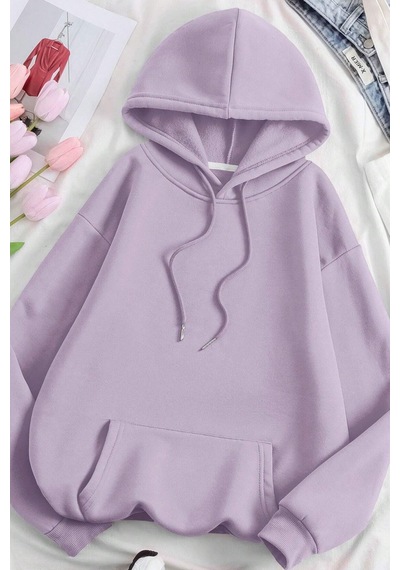 Be True Of Baskılı Sweatshirt Lila