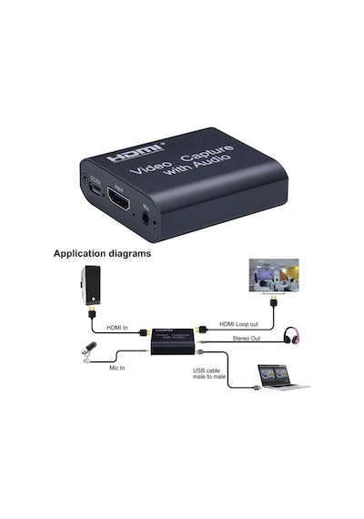 Usb Hdmı Hd Vıdeo Capture Kart 4K Xbox Ps4 Çevirici Aktarıcı