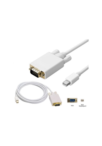 Mini Displayport To Vga Kablosu Thunderbolt Mac Çevirici 1.8 Mt
