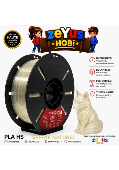 Generic Pla Hs Hyper Speed Filament Şeffaf Naturel 1.75 Mm 1000 Gr