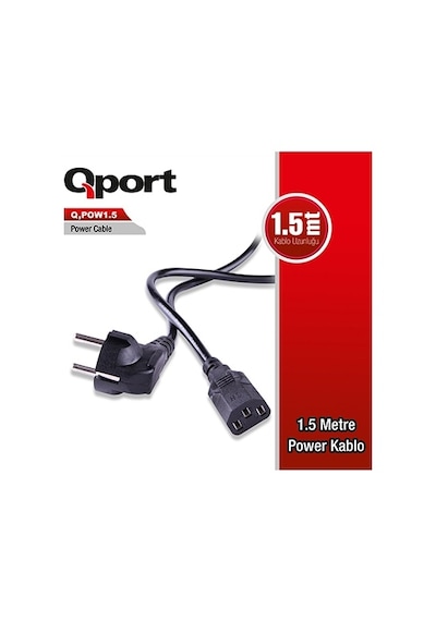 Qport Q-Pow1.5 Pc Power Kablosu 1.5M