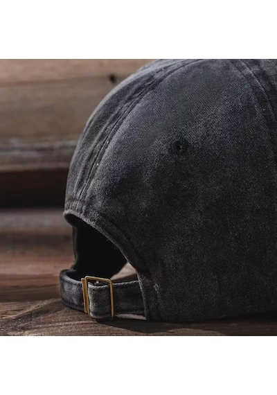 Valkyrie Low Battery Şapka Unisex Vintage Pamuk Ayarlanabilir Baseball Cap Minimal Tasarım Şapka Siyah