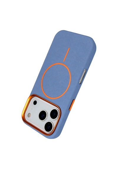 Joko Apple iPhone Uyumlu 18 Pro Max Luno Deri Magsafe Kapak - Sierra Blue 00