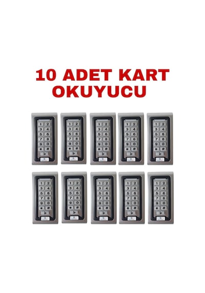 Sr-200 Mf Mifare Kartlı Ve Şifreli Geçiş Sistemi Metal Kasa Rfıd Kart Okuyucu 13.56 Mhz 10 Adet