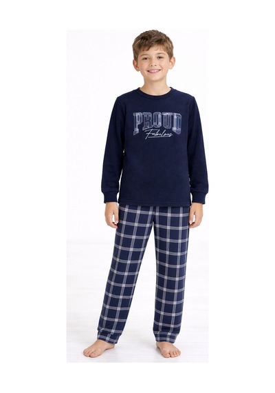 Free Beka Erkek Lacivert Ekose Desenli Uzun Kollu Baba-oğul Polar Kumaş Kışlık Kalın Pijama Takımı Free Beka Erkek Lacivert Ekose Desenli Uzun Kollu Baba-oğul Polar Kumaş Kışlık Kalın Pijama Takımı