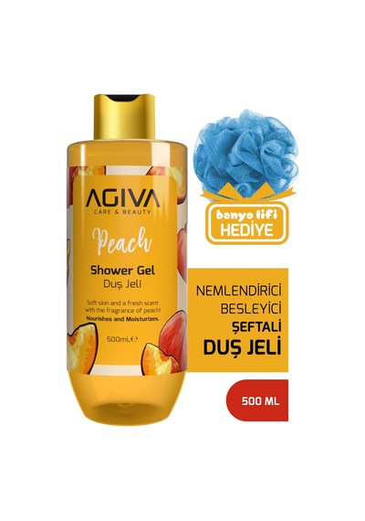 Şeftali Agiva Care & Beauty Besleyici Ve Nemlendirici Duş Jeli 500 Ml Değişken