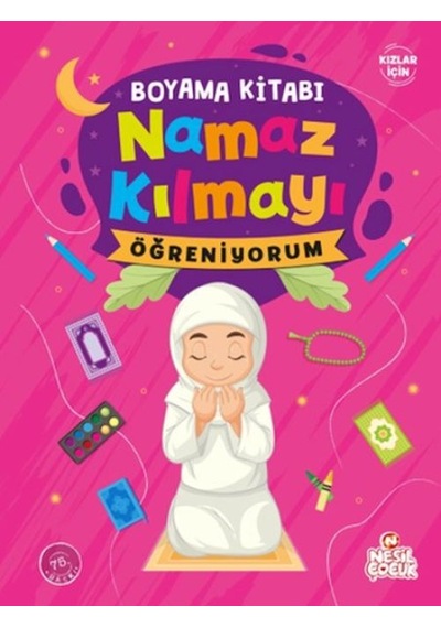 Namaz Kılmayı Öğreniyorum Kız - Boyama - Rjcı-727933