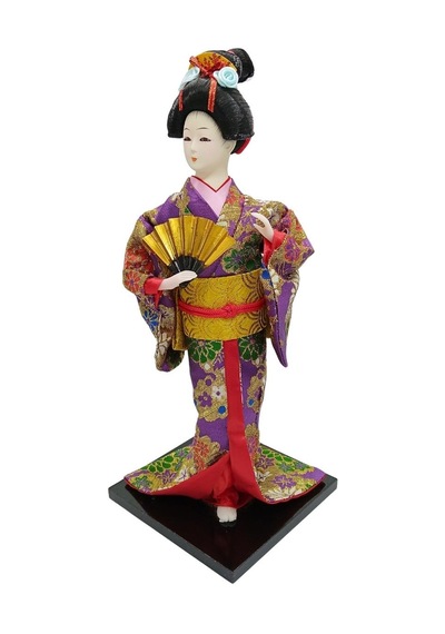 Japon Kimonolu Geyşa Bebek Kabuki Biblo 30 Cm No.14 Anime