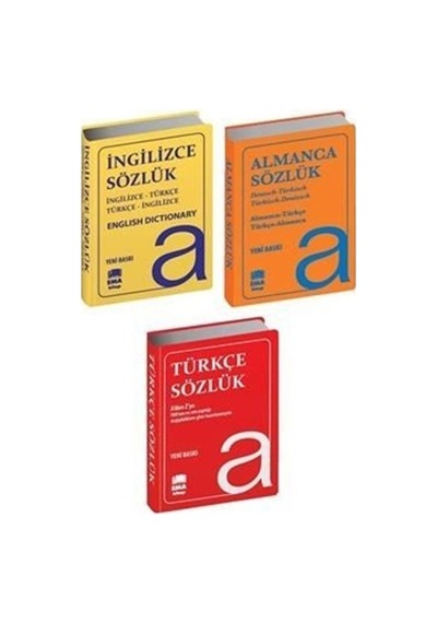 Almanca İngilizce Türkçe Sözlükler (3 Kitap Set Biala Kapak) /...