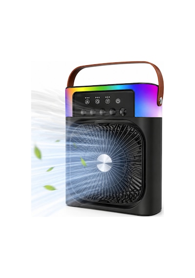 Trendlia Rgb Işıklı Buharlı Masaüstü Fan Sessiz Çalışan Usb Şarjlı Taşınabilir Fan