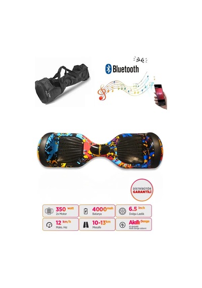 Citymate Elektrikli Kaykay Akıllı Denge Hoverboard + Hoverkart + Çanta Full Ledli Extrem Paket D26