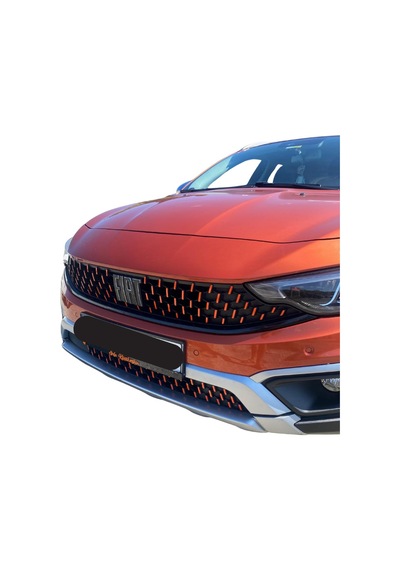 Ark Sticker Egea Cross Ön Panjur Sticker Set Reflektif Turuncu Şablonlu Abanoz