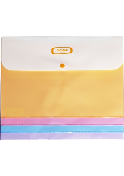 Smato Çıtçıtlı Evrak Zarfı Mat Mor W7536 Çok Renkli