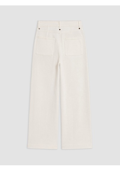 Lcw Modest Ekru Wideleg Kadın Jean Pantolon