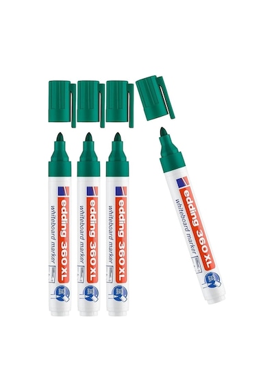 360 Xl Doldurulabilir Beyaz Tahta Kalemi 4 Lü Set Yeşil Yeşil