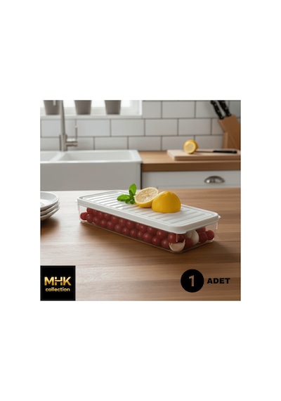 Orta Boy Kapaklı Saklama Kabı 1 Lt Beyaz 1 Adet