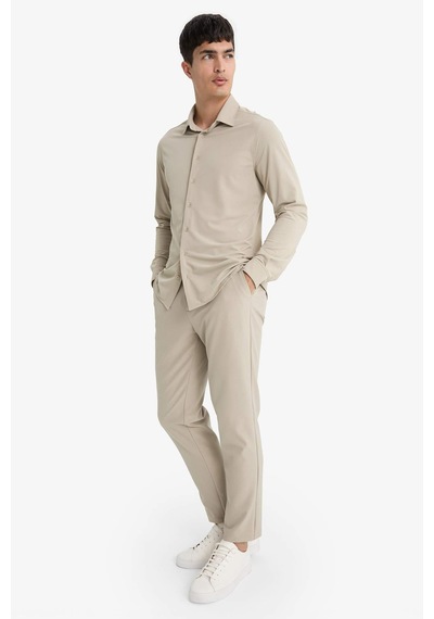 Defacto Tailored Regular Fit Kısa Paça Pantolon F1672ax25aubg781 Bej