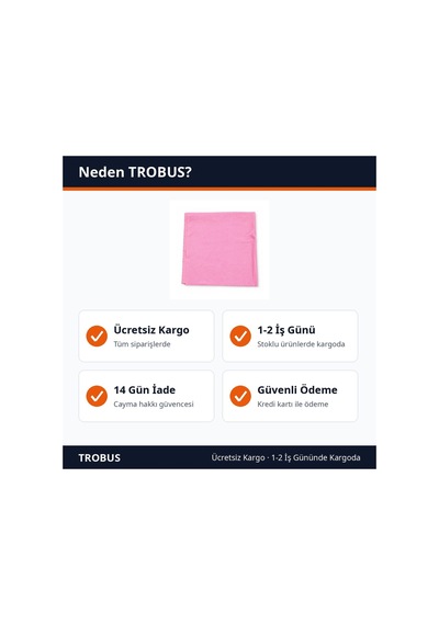 Trobus Cam Silme Bezi Mikrofiber 50x70 Cm Pembe