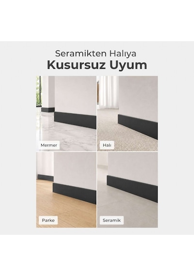 Sempla Pvc Süpürgelik Siyah - Smp702 Bitiş Kapağı Aksesuarı 1 Paket - 2 Adet
