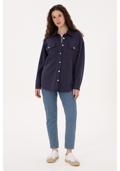 U.s. Polo Assn. Kadın Mürdüm Gömlek Örme 50309510-vr074 Murdum