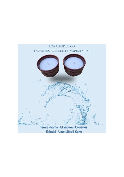 Loa Candle Co Okyanus Kokulu El Yapımı Soya Mum Beyaz - 717844006 Beyaz