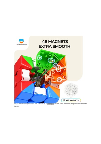 Gan Cube Monster Mg Manyetik Bloklar 3x3 Zeka Küpü Profesyonel Speed Cube Hızlı Dönüş 4722