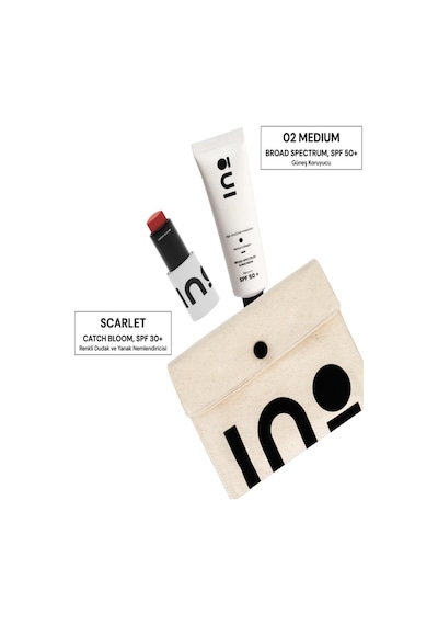 Catch Bloom Pocket Lip Cheek Stick Scarlet + Broad Spectrum Spf 50+ Sunscreen 02 Medium