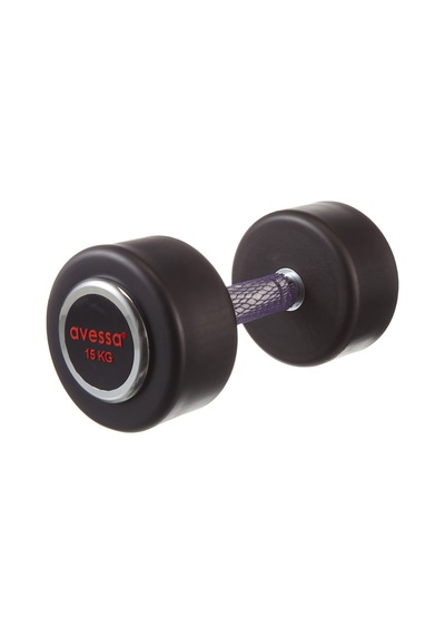 Avessa Olmp15kg Avessa 15 Kg Olimpik Dambıl Kauçuk Kaplı Salon Tipi Dambıl Unisex, Siyah, M