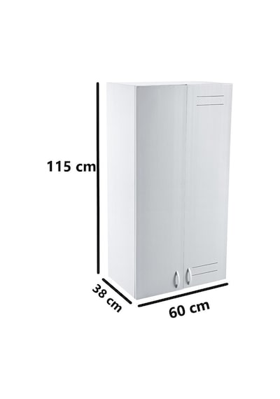 Omnipazar Clk-629 Plastik Kombi Kabini Dolabı 2 Kapaklı Beyaz Beyaz