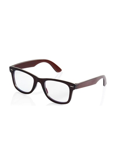 Wayfarer Kahve Mavi Işık Koruyucu Optik Uyumlu Çerçeveli Gözlük Şeffaf