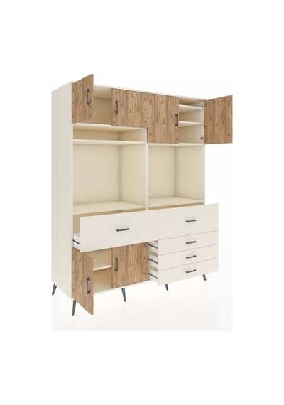 Kronos Gardrop 7 Raflı 5 Çekmeceli 6 Kapaklı 176x59x221 Aytaşı-çam/aytaşı Beyaz Kronos Gardrop 7 Raflı 5 Çekmeceli 6 Kapaklı 176x59x221 Aytaşı-çam/aytaşı Beyaz