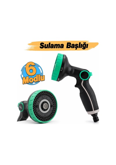 Otomatik 6 Fonksiyonlu Ayarlanabilir Araba Yıkama Bahçe Sulama Temizleme Sprey Tabancası Aksesuarı Sku: Smgstkbec6cd98dc