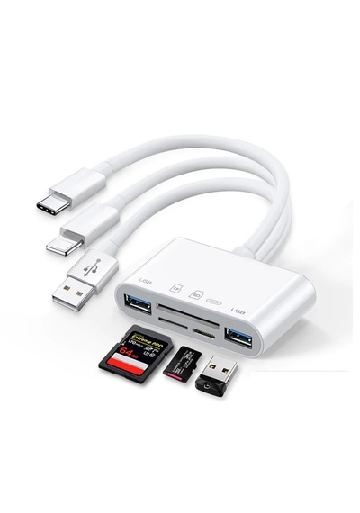 Forzacase 5in1 Usb 3.0 Lightning Type-c To Sd-tf Kart Okuyuculu Usb Kamera Adaptörü -fc1115 -