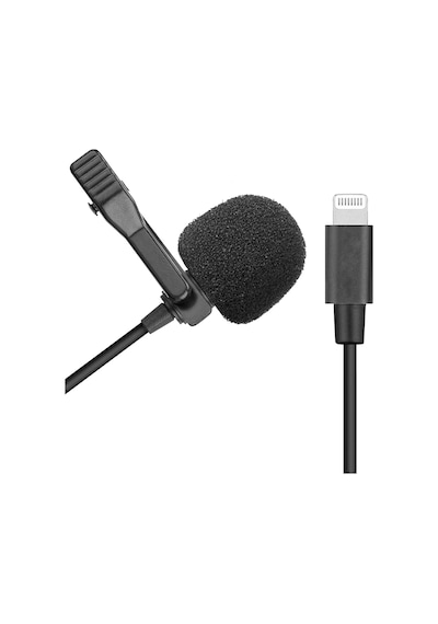 Winex Apple Uyumlu iPhone Lightning Port Yaka Mikrofonu Siyah