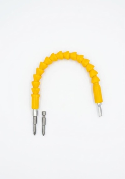 30 Cm Esnek Matkap Ucu Uzatma Şaftı + 2 Adet Pz1x50 Bits Uç Hediyeli - 1/4 İnç Bükülebilir Tornavida Akrobat Adaptörü, Dar Alanlar İçin Matkap Uzatması