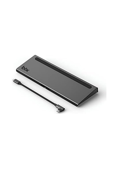 Bix Bx12hb 11'i 1 Usb C Hub, 4k Hdmı, Dp, Vga, Görüntü Aktarımı, 100w Pd, 3x Usb 3.0 Girişi, 1 Gigabit Ethernet, Micro Sd/sd Girişi, 3,5 Mm. Macbook Pro İçin Multiport Bağlantı Noktası.