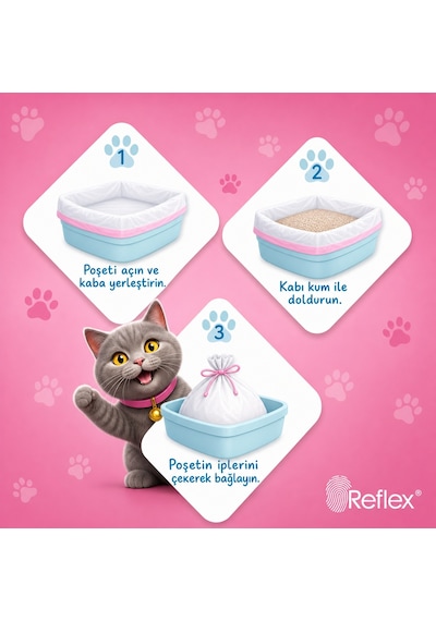 Florex Kedi Kumu Torbası Pudra Kokulu 7'li Paket