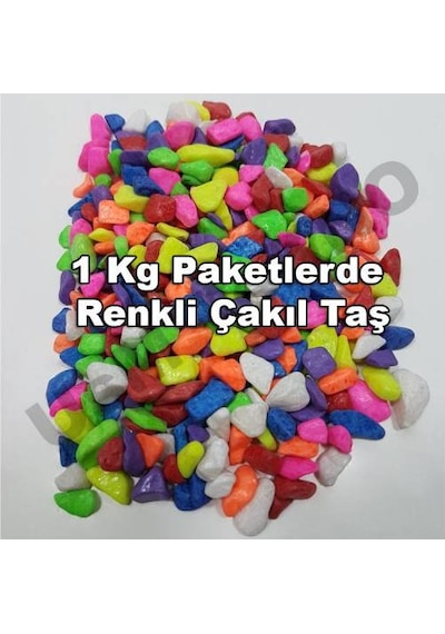Teraryum Çakıl Taşı Fanus Renkli Taş Dekoratif Akvaryum Taşı