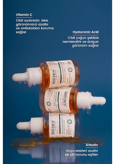Lexroo Arbutin + Vitamin C Leke Karşıtı Cilt Serumu - Cilt Tonu Eşitleyici, Aydınlatıcı