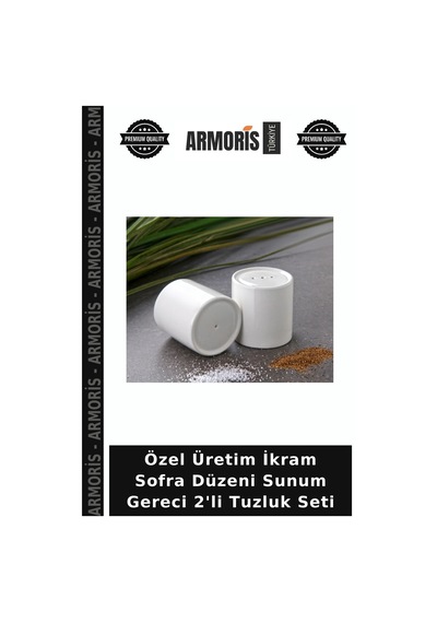 Özel Üretim İkram Sofra Düzeni Sunum Gereci 2'li Tuzluk Seti Çok Renkli
